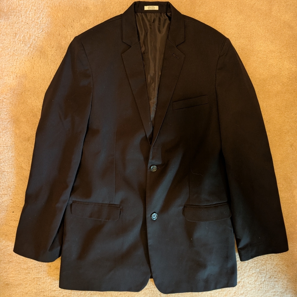 Calvin Klein Boys Blazer Suit Jacket 20 Regular Black 2 Button Sport Coat